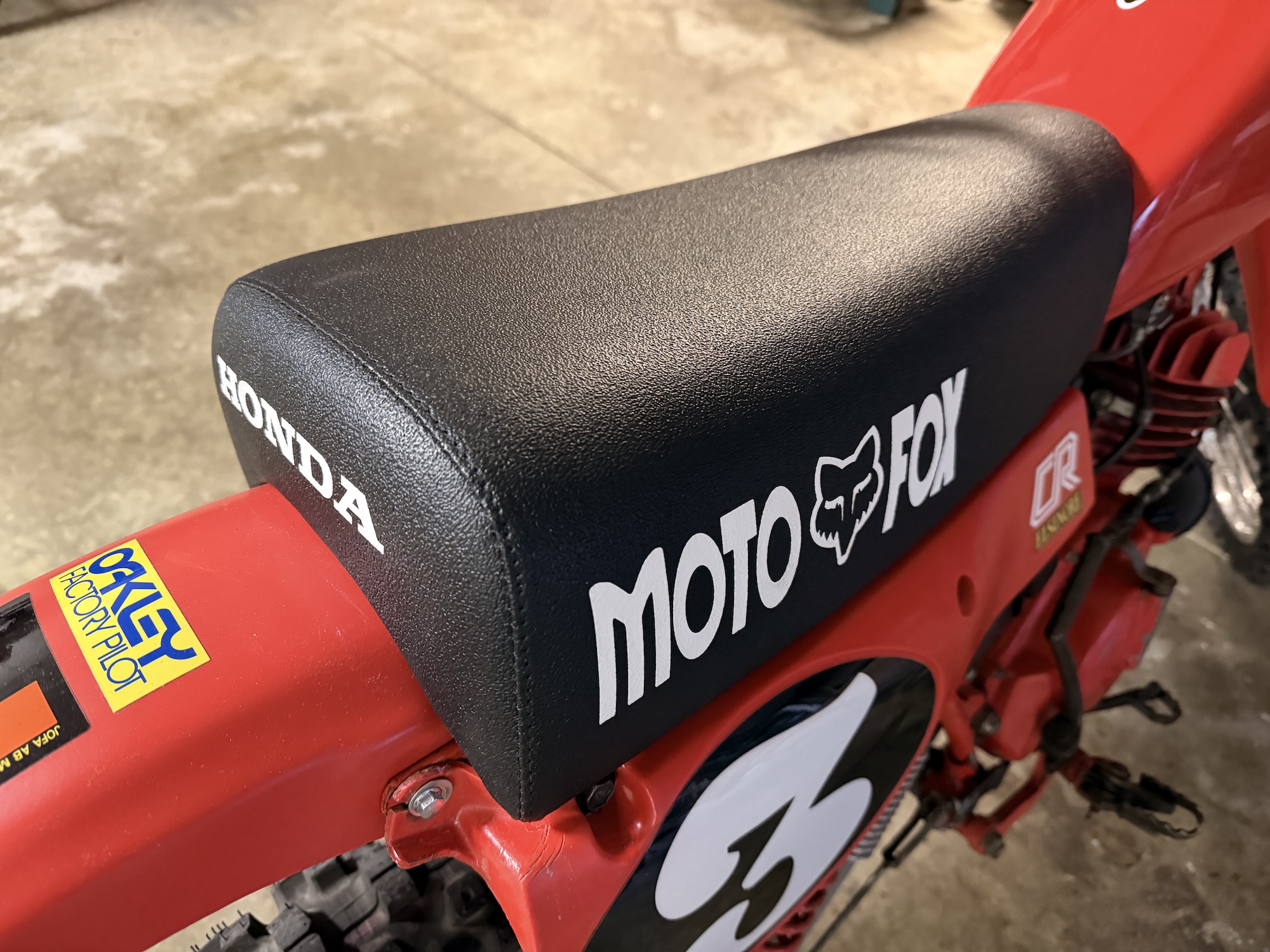 1980, '81 Honda CR80 seat cover.